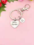 Bonus Grandpa Silver Heart Keychain – Sweet Grandfather Gift from Kids, D614