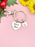 Bonus Mom Silver Heart Keychain – Sweet Gift for Her from Family, D620