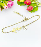 Anchor Gold Bracelet – Dainty Nautical Charm Bracelet Ocean Lover Gift Jewelry, N6906