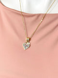 Gold Heart Cubic Zirconia Pendant Necklace – Anniversary Gift Jewelry, N6831