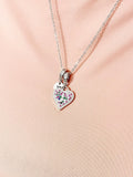 Silver Colorful Heart Cubic Zirconia Pendant Necklace – Mother's Day Gift Jewelry, N6832