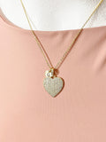 Gold Heart Cubic Zirconia Pendant Necklace – Anniversary Gift Jewelry, N6836