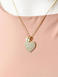 Gold Heart Cubic Zirconia Pendant Necklace – Anniversary Gift Jewelry, N6836