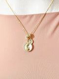 Gold Virgin Mary Cubic Zirconia Shell Pendant Necklace – Faith Gift Jewelry, N6840