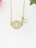 Gold Saint Benedict Cubic Zirconia Pendant Necklace – Faith Protection Gift Jewelry, N6841