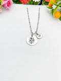 Silver Nerium Oleander Flower Necklace, Floral Pendant, Dainty Jewelry, D610S