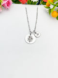 Silver Nerium Oleander Flower Necklace, Floral Pendant, Dainty Jewelry, D610S