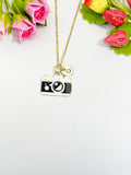 Gold Camera Pendant Necklace – Dainty Photographer Charm Gift Jewelry, N6912