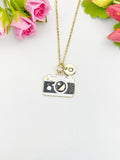 Gold Camera Pendant Necklace – Dainty Photographer Charm Gift Jewelry, N6912