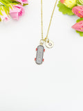 Gold Skateboard Pendant Necklace – Dainty Sports Charm Gift Jewelry, N6914