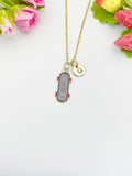 Gold Skateboard Pendant Necklace – Dainty Sports Charm Gift Jewelry, N6914