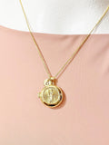Gold Saint Jude Locket Necklace – Religious Faith Gift Jewelry, N6864