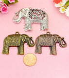 Rose Gold Elephant Charm Keychain, N5824