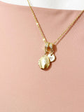 24K Gold Plated Tiny Oval Locket Necklace – Dainty Minimalist Gift Jewelry, N6868