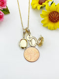 24K Gold Plated Tiny Oval Locket Necklace – Dainty Minimalist Gift Jewelry, N6868