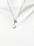Silver Baroque Natural Keshi Pearl Pendant Necklace – Dainty Organic Gift Jewelry, N6871