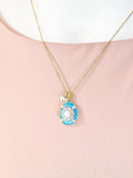 Gold Enamel Oval Locket Necklace – Dainty Minimalist Photo Pendant Gift Jewelry, N6872
