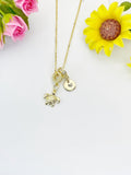 Gold Tiny Tortoise Sea Turtle Charm Necklace – Dainty Ocean Lover Gift Jewelry, N6876