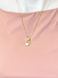 Gold Stainless Steel Heart Shell Pendant Necklace – Dainty Minimalist Gift Jewelry, N6879