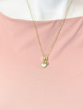 Gold Stainless Steel Heart Shell Pendant Necklace – Dainty Minimalist Gift Jewelry, N6879