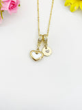 Gold Stainless Steel Heart Shell Pendant Necklace – Dainty Minimalist Gift Jewelry, N6879