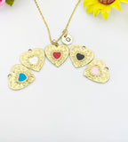 Gold Praying Hand with Sacred Heart Charm Necklace – Christian Faith Gift Jewelry, N6880