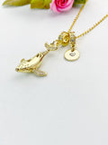 18K Gold Plated Whale Pendant Necklace – Cubic Zirconia Ocean Charm