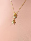 18K Gold Plated Whale Pendant Necklace – Cubic Zirconia Ocean Charm
