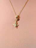 18K Gold Plated Whale Pendant Necklace – Cubic Zirconia Ocean Charm