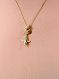 18K Gold Plated Whale Pendant Necklace – Cubic Zirconia Ocean Charm