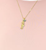 Seahorse Gold Necklace, Gift for Conservation Scientist, Wildlife Research Assistant, Field Technician, Ecologist, Biologist, N6931