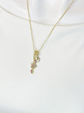 18K Gold Plated Crab Pendant Necklace, Cubic Zirconia, Ocean Beach Charm