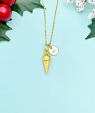 Gold Ice Cream Cone Necklace Birthday Gifts, Personalized Gifts, N5200