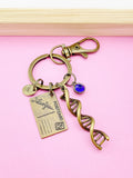Bronze DNA Love letter Envelope Postcard Charm Keychain, N4669M