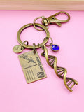 Bronze DNA Love letter Envelope Postcard Charm Keychain, N4669M