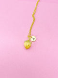 Wildflower Gold Necklace, Yellow Flower Jewelry, N4872Y