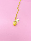 Wildflower Gold Necklace, Yellow Flower Jewelry, N4872Y
