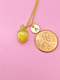 Wildflower Gold Necklace, Yellow Flower Jewelry, N4872Y