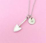 Silver Shovel Charm Necklace, N221