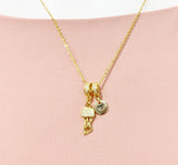 18K Gold Plated Jellyfish Cubic Zirconia Pendant Necklace, Ocean Gift Jewelry, N6889