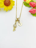 18K Gold Plated Jellyfish Cubic Zirconia Pendant Necklace, Ocean Gift Jewelry, N6889