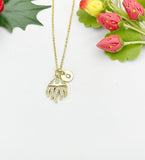 18K Gold Plated Jellyfish Cubic Zirconia Pendant Necklace, Ocean Gift Jewelry, N6893