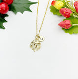 18K Gold Plated Jellyfish Cubic Zirconia Pendant Necklace, Ocean Gift Jewelry, N6893