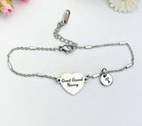 Great Grand Nanny Bracelet, Heart Charm Jewelry, Generational Family Gift for Her, D614