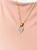 Gold Heart Colorful Cubic Zirconia Pendant Necklace – Anniversary Gift Jewelry, N6896