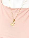 18K Gold Plated Mom Heart Colorful Pendant Necklace, Mother’s Day Gift Jewelry, N6898