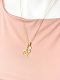 18K Gold Plated Mom Heart Colorful Pendant Necklace, Mother’s Day Gift Jewelry, N6898