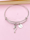 Silver Question Mark Punctuation Bracelet, N6202B