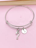 Silver Question Mark Punctuation Bracelet, N6202B