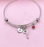 Silver Question Mark Punctuation Charm Bracelet, N6202B